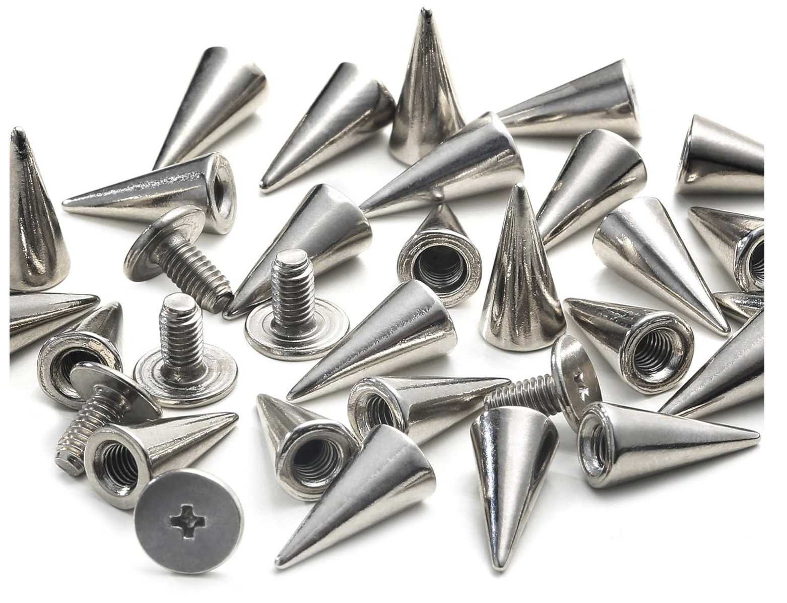 Small Cone Screw Back Spike 12mm - Single